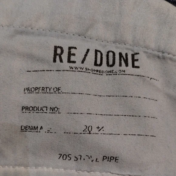 Re/Done Mid 70s High Rise Rigid Stovepipe Jeans - Picture 7 of 13